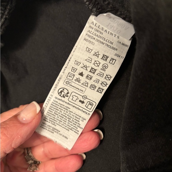 All Saints Black Cargo Pants size 10 - Picture 3 of 3